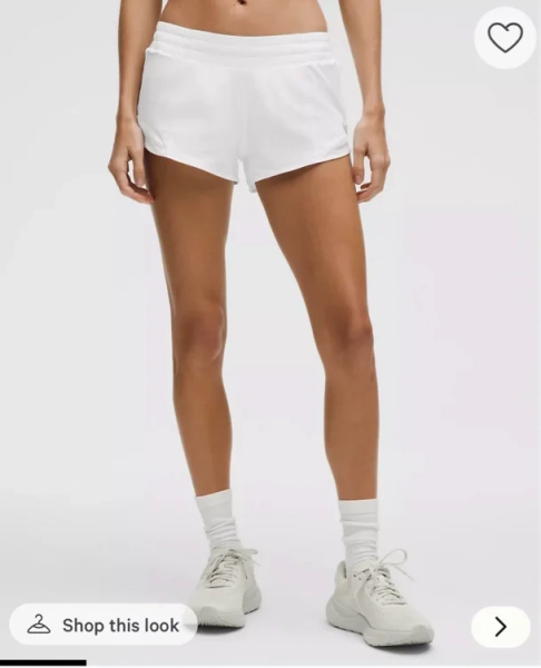 Hotty Hot Low-Rise Lined Short 2.5" - White - 12