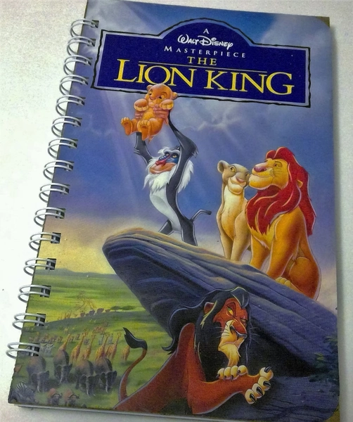 Lion King VHS notebook, movie notepad, blank notebook, VHS cover, autograph book, disney book junk journal, movie lover gift, childhood gift