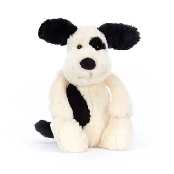 Jellycat Bashful Black Cream Puppy