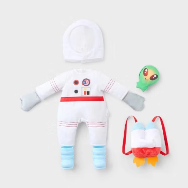 14" Baby Doll Astronaut Outfit - Gigglescape™: Science Fiction Space Costume, 8 Pieces