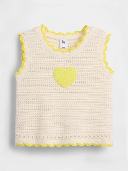 Baby & Toddler Crochet Heart Sweater Tank