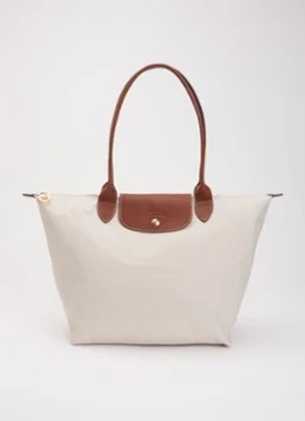 Longchamp Le Pliage Original schoudertas L met leren details - Creme - 1 maat