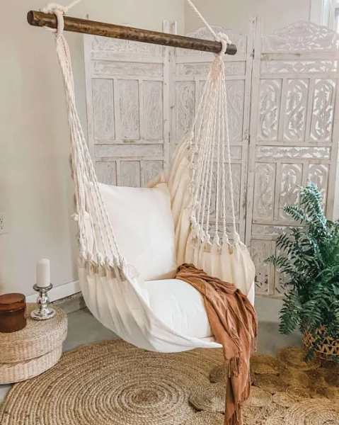 Small White Bedroom Hammock Swing
