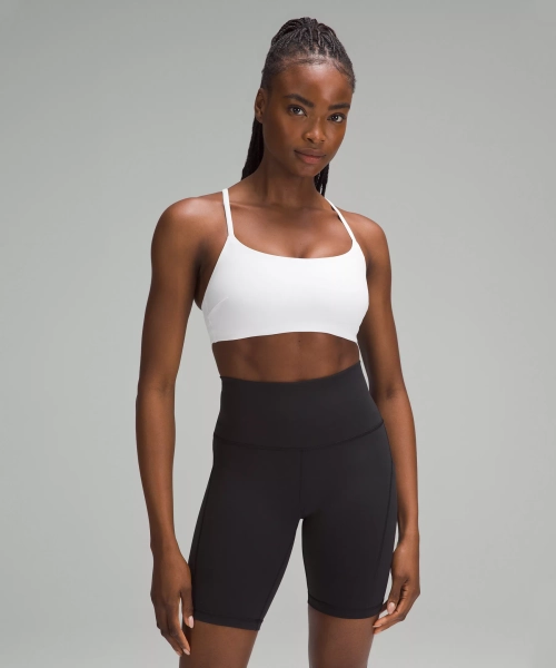 Wunder Train Strappy Racer Bra *Light Support, C/D Cup - White - 4