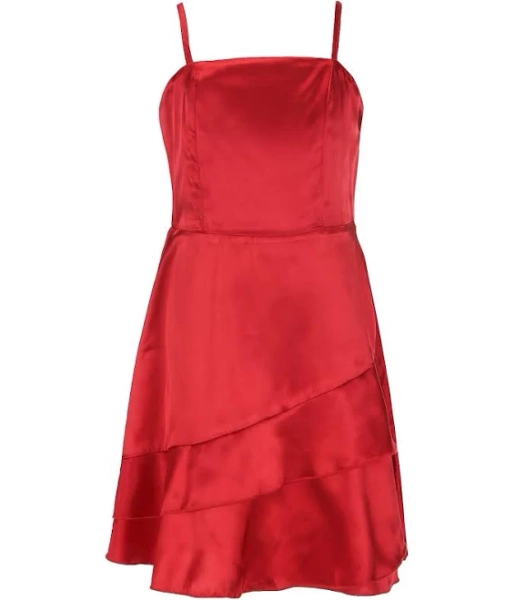 Ava & Yelly Girls' Ruffle Satin Dress