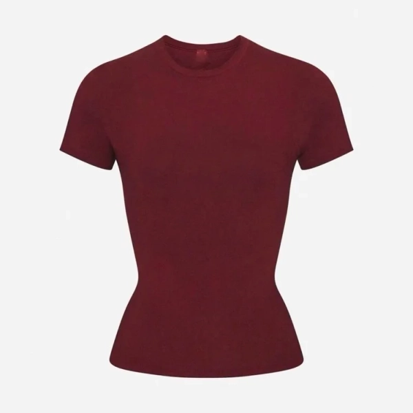 haut rouge + le même en gris