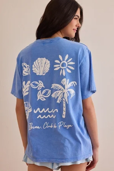 
        Ibiza Beach Club Graphic Tee in Blue | AS Revival
    