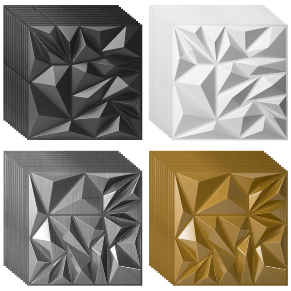 3D Wall Panels, Texture PVC Wall Panels for Interior Wall Decor, 11.8"x 11.8" (30cmx30cm), for Interior Wall Decor In Living Room, Bedroom, Kitchen Room, TV Background, Feature Wall Decoration