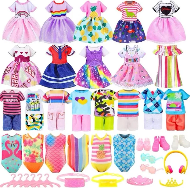 30 Pcs Chelsea Doll Clothes And Accessories Include 4 Tops 4 Pants For
