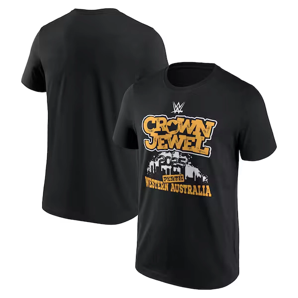 WWE Crown Jewel 2025 Perth T-Shirt - Black - Mens