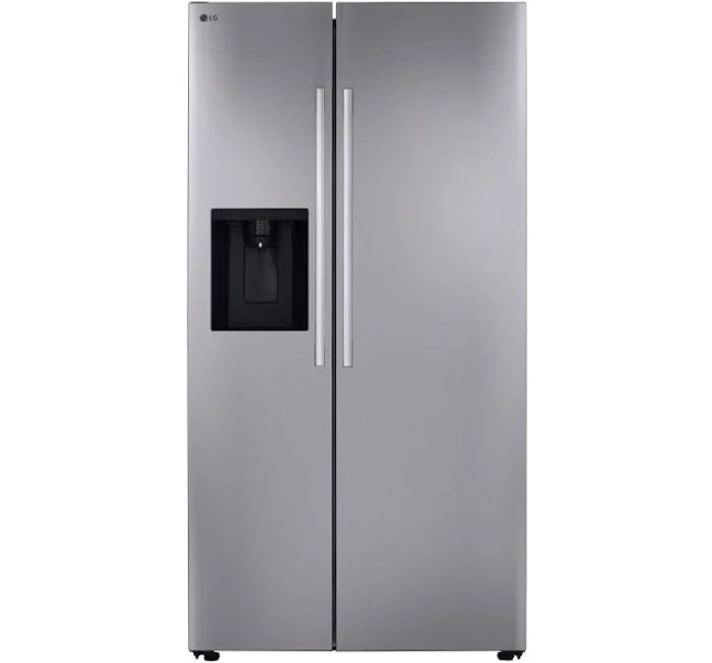 LG 27 Cu. Ft. Standard-Depth, Side-by-Side Refrigerator, with Ice and Water Bar Handle Design