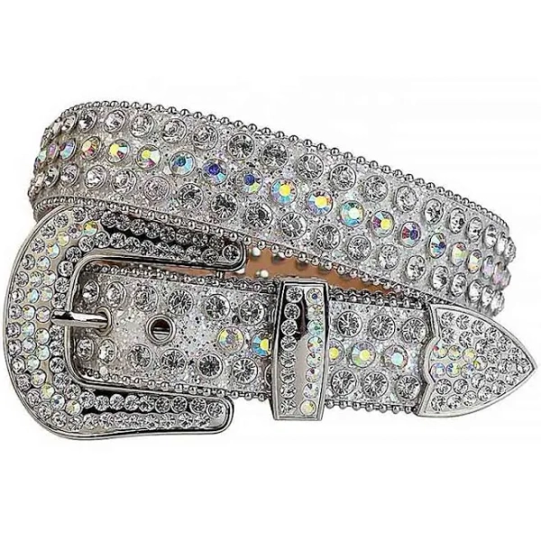 Silver Studded Rhinestone Belt