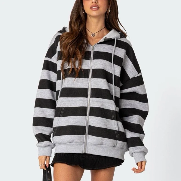 Edikted Women's Maritza Oversized Zip Up Hoodie