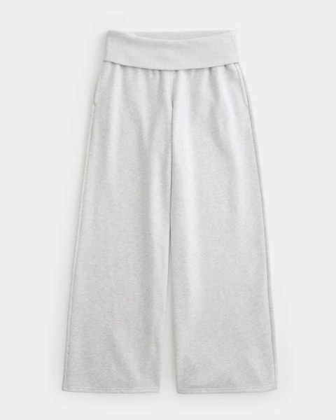Foldover Waist Baggy Sweatpants