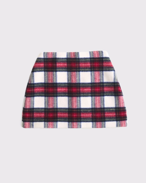 The A&F Scarlett Curve Love Wool-Blend Mini Skort