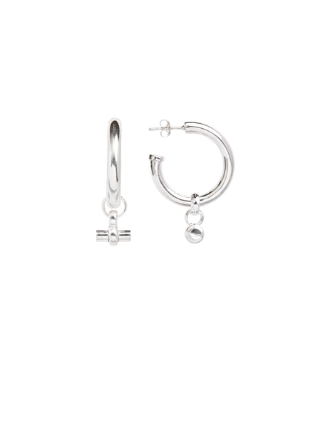 Small Silver T-Bar Earrings - Tilly Sveaas Jewellery