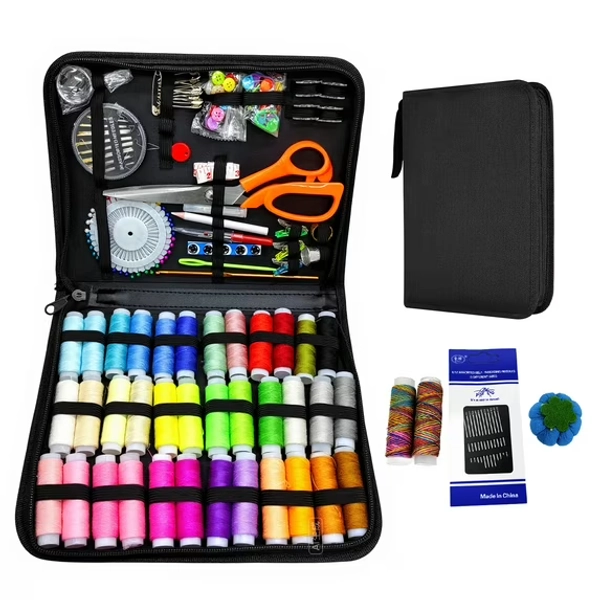 Behome Sewing Kit for Adults, 201Pcs Needle and Thread Kit, Portable Sewing Supplies Accessories for Emergency Clothing Repairs, Travel, and Home Mending