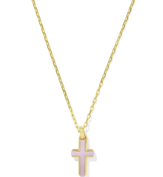 Kendra Scott 18K Gold Vermeil Mother-of-Pearl Cross Necklace