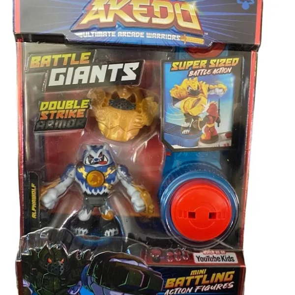 Akedo Ultimate Arcade Warriors Battle Giants Alphawolf Mini Battling Action Figure