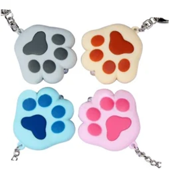 LED Light Sound Cat Claw Key Chain (Pink)
