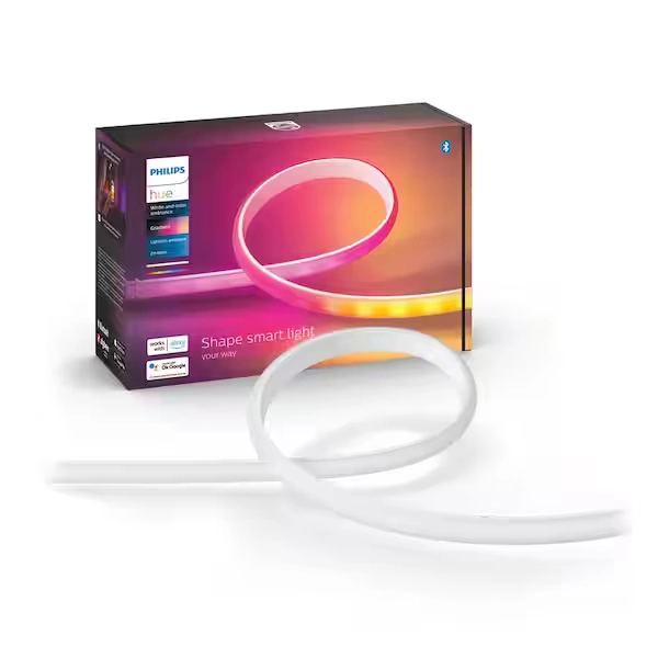 Philips Hue 6.6 ft. LED Smart Gradient Color Changing Strip Light Base Kit with Bluetooth (1-Pack) 570556