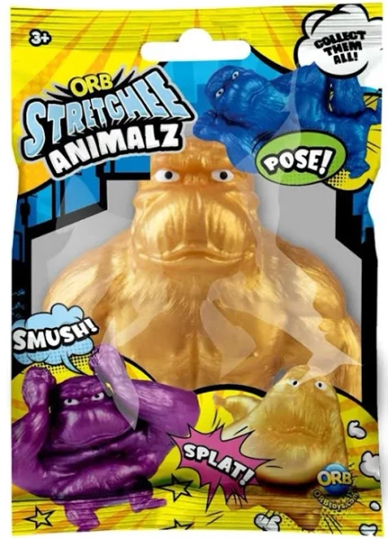 Stretchee Animalz Gorilla Gold Squeeze Toy