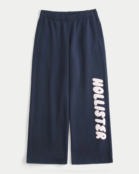 Logo Graphic Wide-Leg Sweatpants