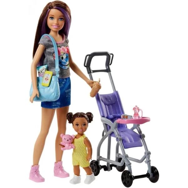 Barbie Skipper Babysitters Doll and Stroller Playset
