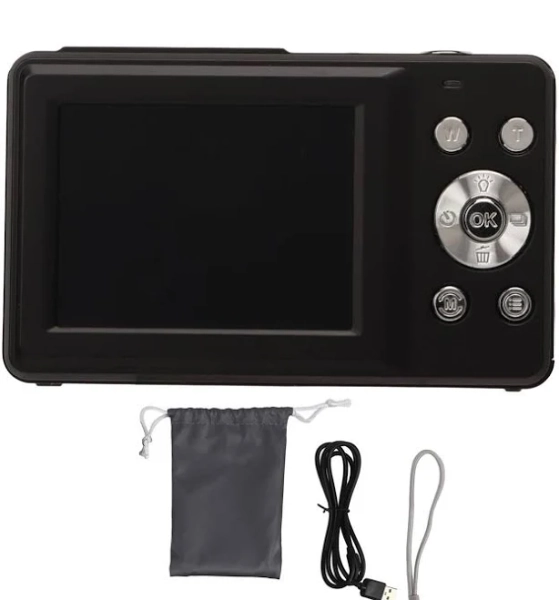 Digital Camera, HD 1080P 44M 16X Zoom Smart Digital Camera with 2.4 Inch IPS Screen Portable Digital Camera (Black)