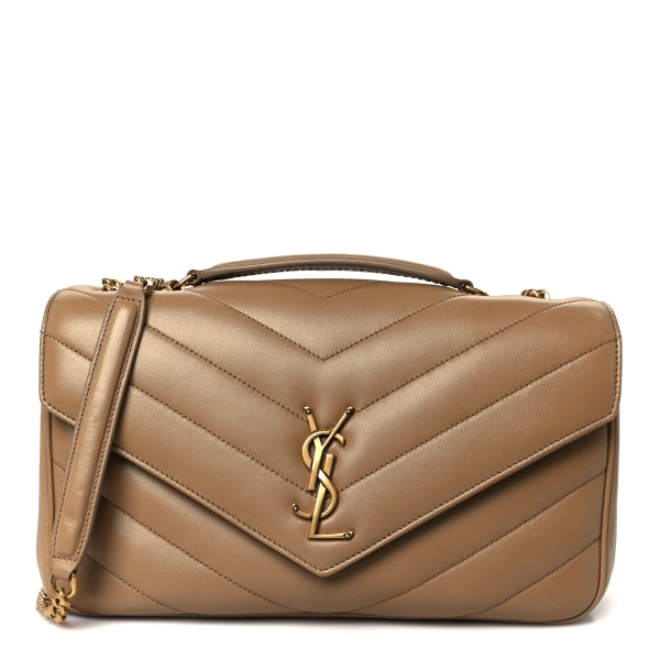 Lambskin Chevron Quilted Medium LouLou Natural Tan