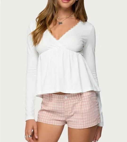 Edikted Women's Kenzie Long Sleeve Babydoll Top