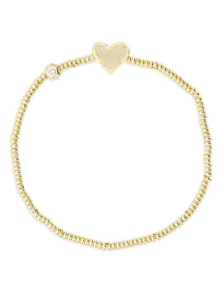 Kendra Scott Ari Heart Stretch Bracelet Gold