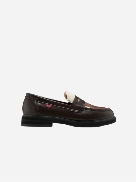 Douro Unisex Olive Leather Vegan Loafers | Brown & White - UK3.5 / EU36 / USW5.5 / USM4
