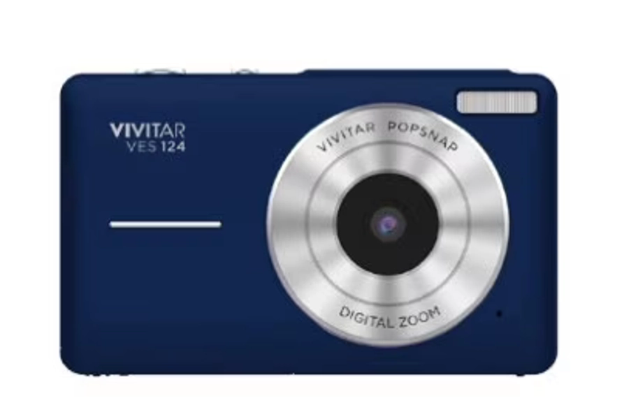 Vivitar PopCam America 250 Digital Camera – USA Celebration Edition, Old Glory Blue, 48MP Camera with Full HD 1080P Video, 3" Flip Screen, 16X Zoom Compact Vlogging Camera with Built-in Mic - Walmart.com