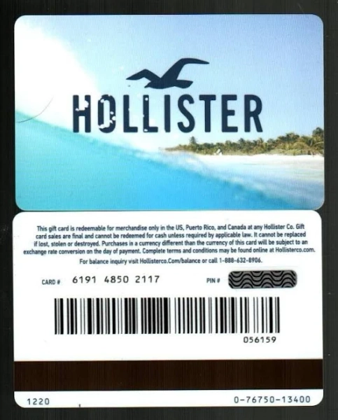 Hollister Rolling Wave And Sandy Beach 2020 Gift Card ( $0 )