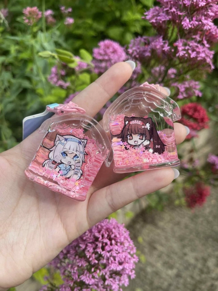Chocola Vanilla Cat Girl Nekopara Liquid House Charm Keychain Maid Neko Waifu Eroge