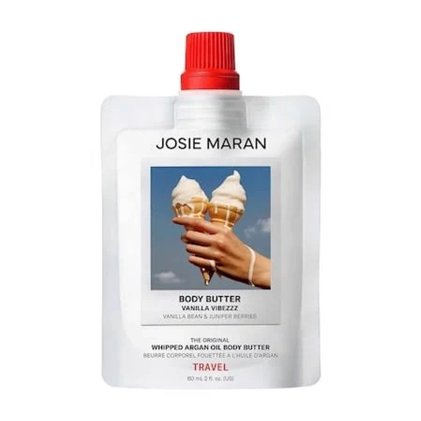 Josie Maran Mini Vanilla Vibezzz Whipped Argan Oil Refillable Firming Body Butter