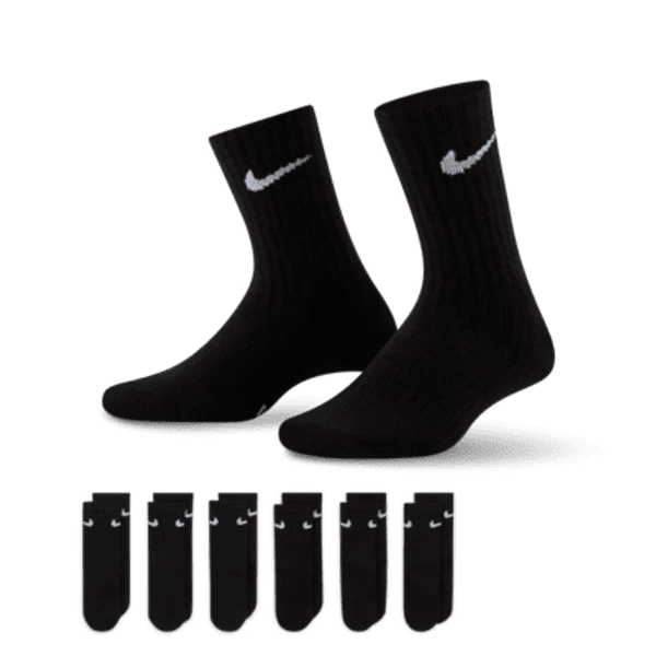 Nike Dri-FIT Performance Basics Little Kids' Crew Socks (6 Pairs)