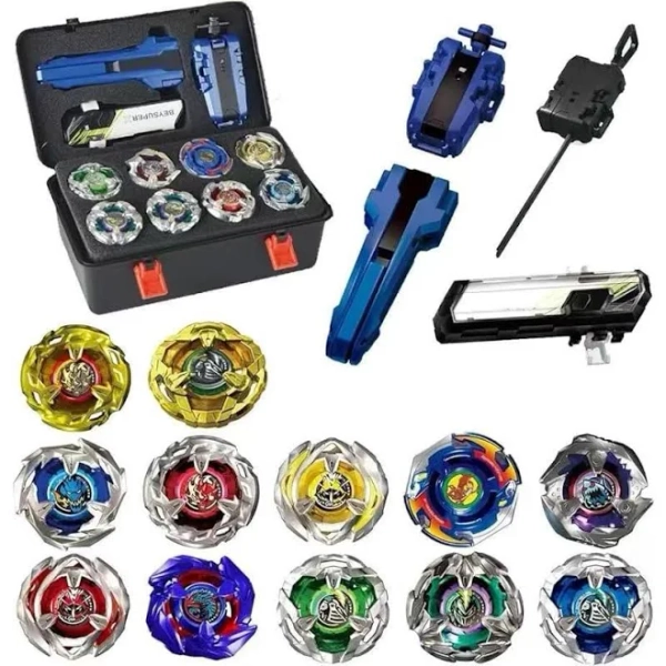 , X Spinning & X-Launchers, Greats Birthday Gift for Boys, Ages for 8 10 12+ (12 Spinning Tops)