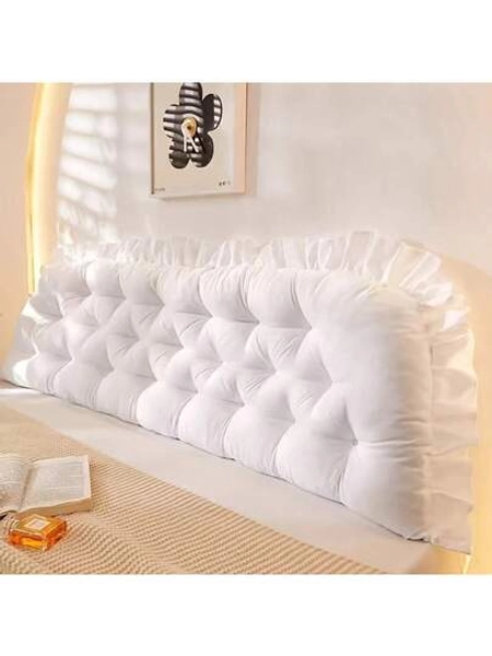 1pc Solid Color Minimalist European Style Large Backrest Pillow, Sofa Lumbar Support Cushion, Reading Pillow, Suitable For Bedroom, Living Room Home Decor, Warm Holiday Gift