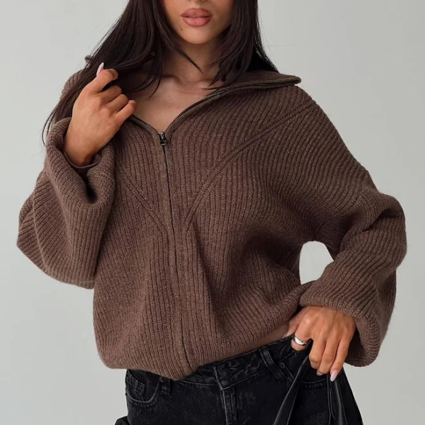 Princess Polly Hertford Zip Through Knit Sweater