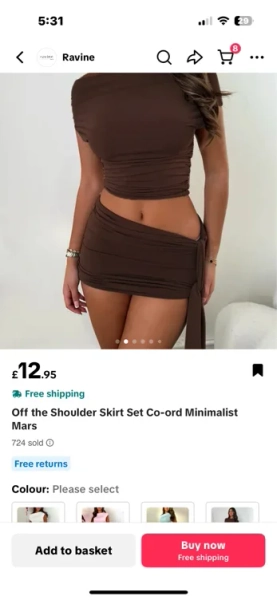 2 piece brown 