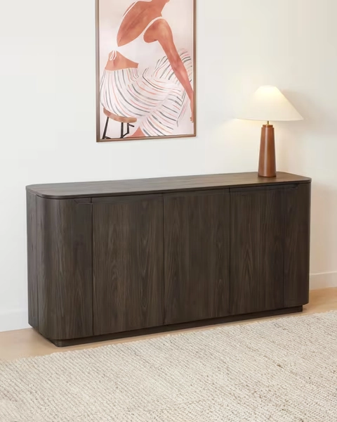Miles 5 Door Sideboard - Walnut - Walnut - Miscellaneous
