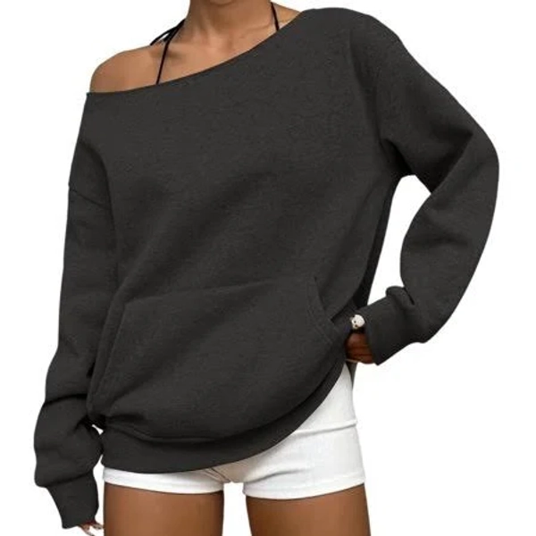 Women's Off The Shoulder Oversized Sweatshirt