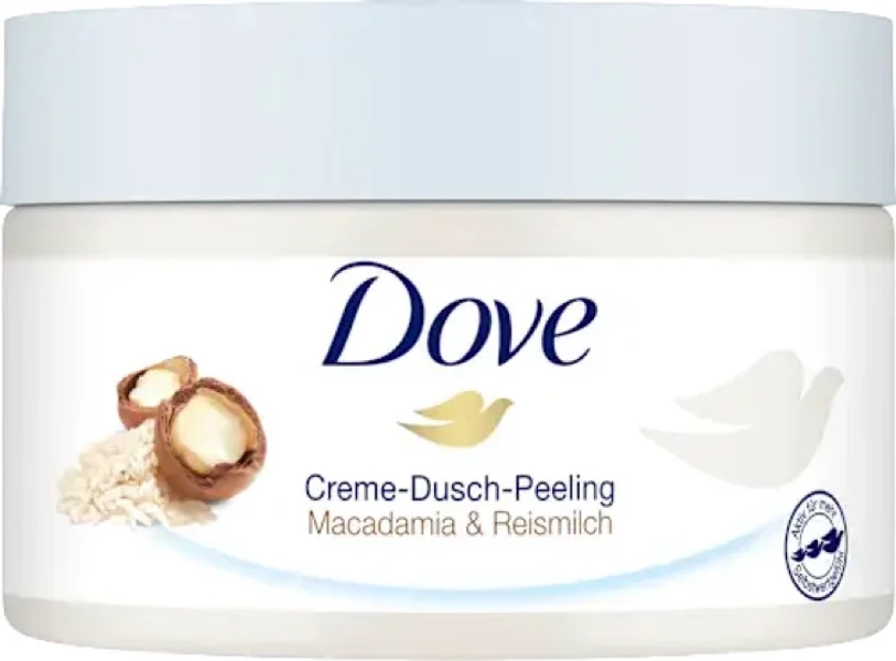 Dove Körperpeeling Macadamia & Reismilch, 225 ml
