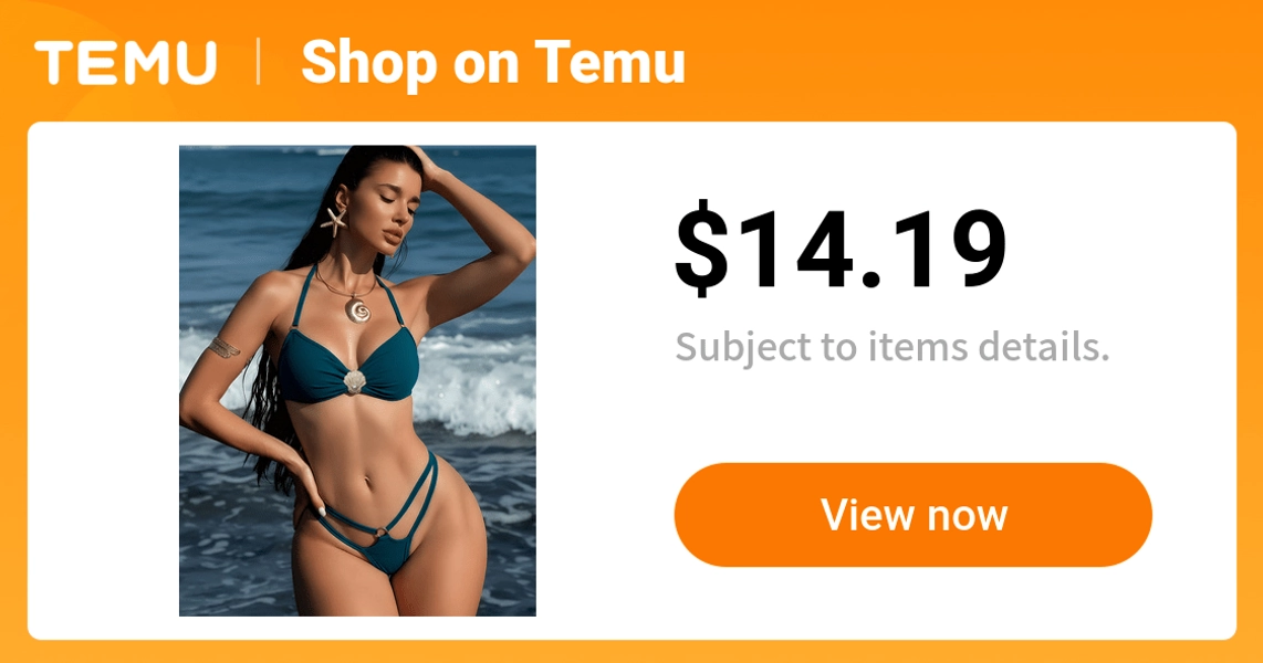 26  womens 2pcs cla ic teal blue bikini swimsuit set high - Temu