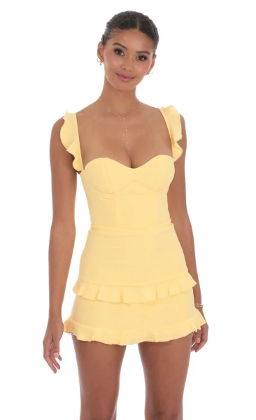 Ruffle Corset Mini Dress