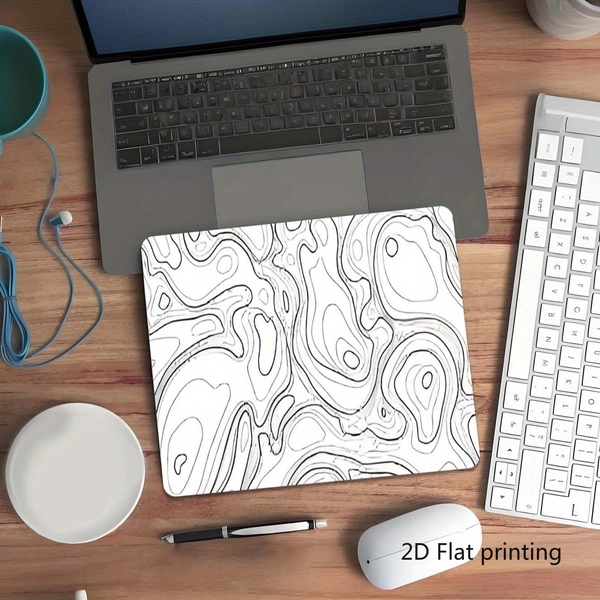 1pc White Terrain Mouse Pad 20*24, 30*60, 15.75*27.56inch, Gaming Desk Mat Non-Slip Rubber Base Large Office Desk Pad Suitable for Office Home Work