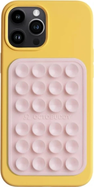 Octobuddy Classic - Silicone Suction Phone Case One-sided, Chalk Pink