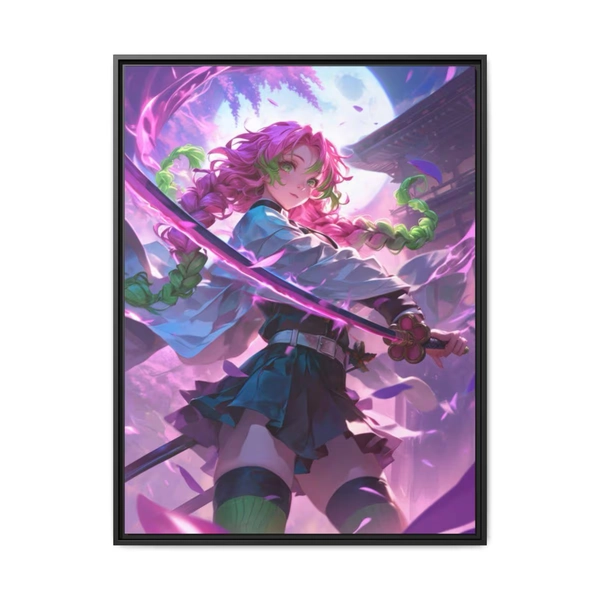 Demon Slayer The Love Hashira Mitsuri Kanroji Matte Canvas, Stretched, 0.75" / 1.25" / Frame